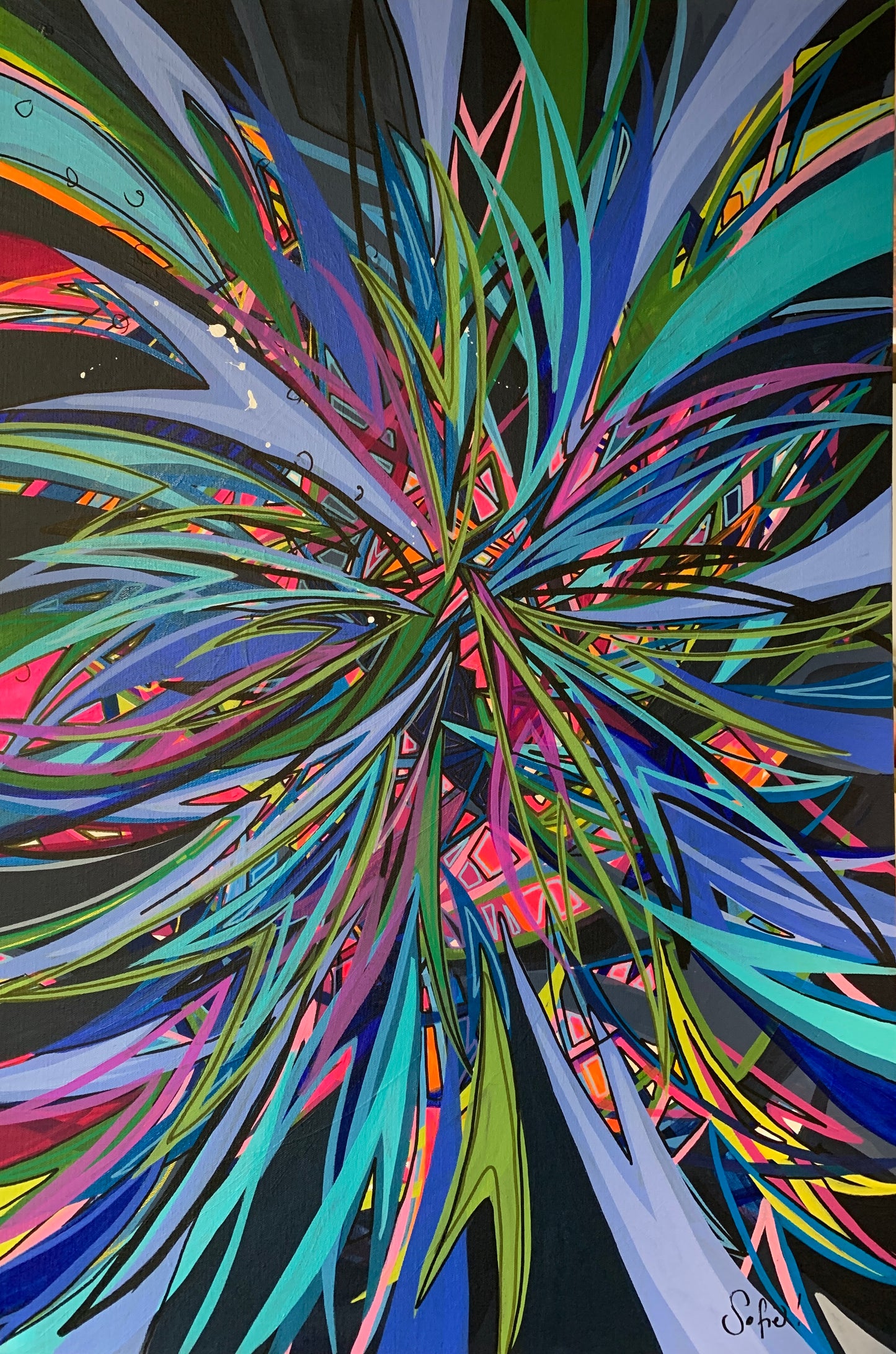 L'effervescente, 24 x 36 (oeuvre encadrée)