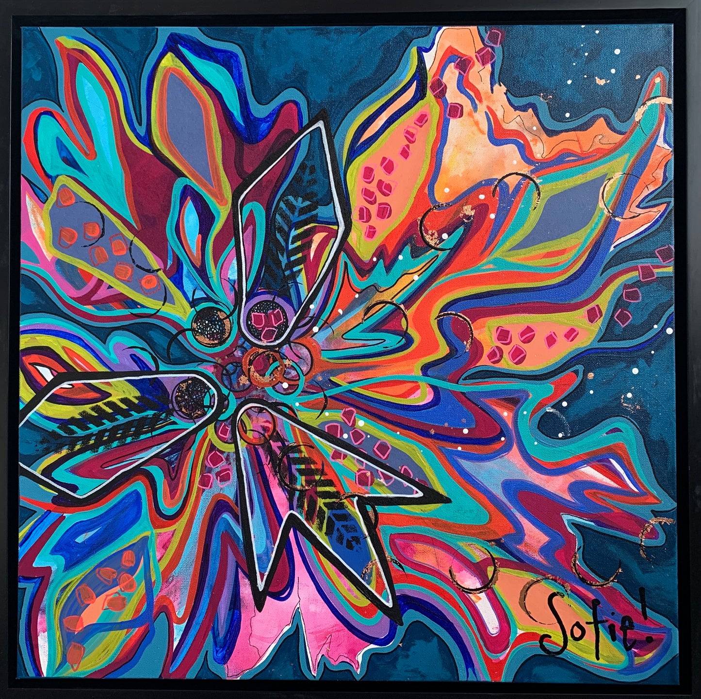 La Colorée, 24 x 24 (Encadrée)
