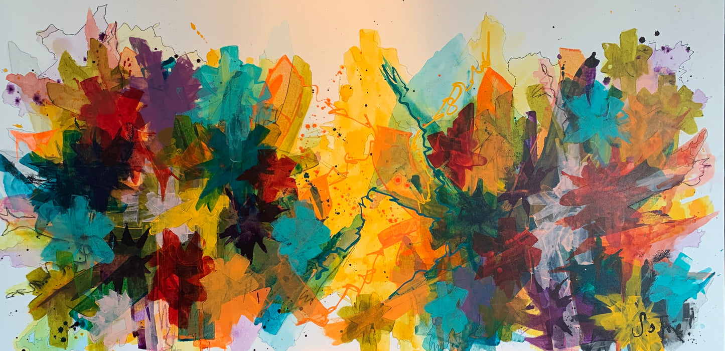 La flambée des couleurs, 30 x 60, (VENDUE)