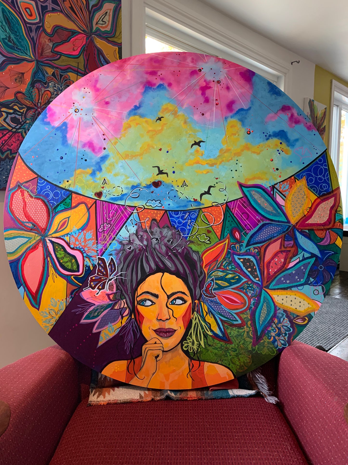 L'impératrice, 40 x 40, (sur panneau de bois)