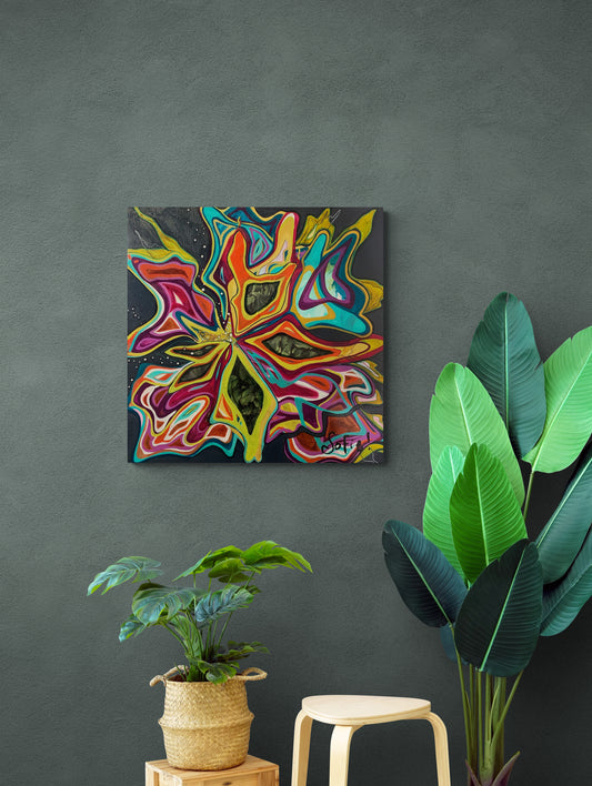 La Flamboyante, 24 x 24 (Encadrée)